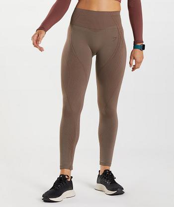 Leggins Gymshark Apex Seamless Mujer Marrones Rosas Marrones | CO 2854AHK